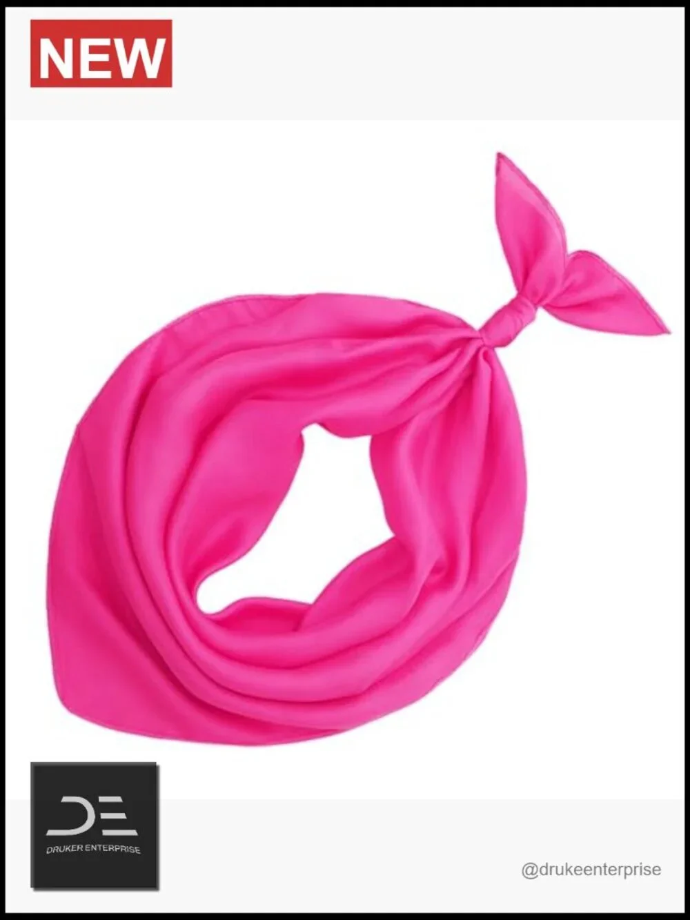 Square Satin Silk Feeling Scarf for Women - Head Neck Handbag Accessory